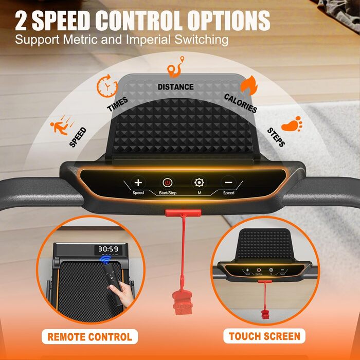 Бігова доріжка для дому Walking Pad, 2.25/2.5HP мотор, навантаження до 120 кг, швидкість 1-12 км/год, з нахилом, 7-шарове покриття, не потребує встановлення