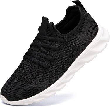 Жіночі кросівки для бігу та занять спортом: бігові, тенісні, для фітнесу та прогулянок (36 EU, чорно-білі)