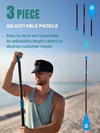 Надувне SUP-борд Niphean Stand Up Paddle Board з сидінням та аксесуарами, 320 см, для 2 осіб, 200 кг, для будь-якого рівня підготовки