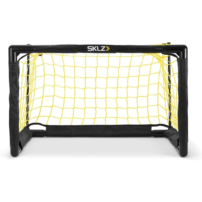 SKLZ Pro Mini-Tor: міні-ворота для футболу, м'який м'яч 12.7 см, легка збірка, білий/жовтий колір