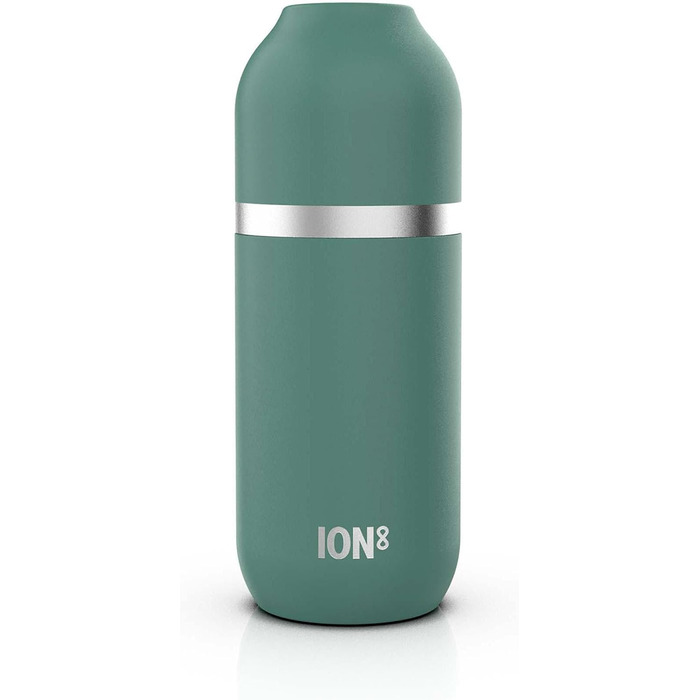 Термос ION8 ThermoShield вакуумний ізольований для гарячих і холодних напоїв, зелений, 2 чашки, магнітна кришка, м’яке дно, екостиль