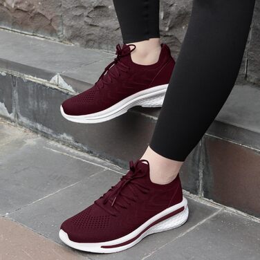 Жіночі кросівки для бігу та фітнесу. Легкі, дихаючі, з неслизькою підошвою. Колір: бордовий, розмір EU 42
