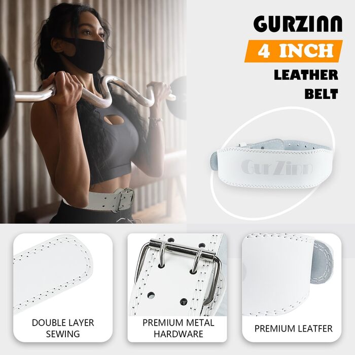 Лідяний пояс для важкої атлетики для жінок з підтримкою попереку 10,2 см для пауерліфтингу та присідань (Великий, Білий/Розкішний сад)