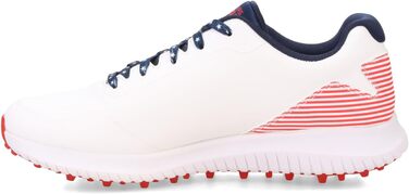 Гольф-взуття Skechers Max Fairway 3 Arch Fit для чоловіків без шипів (46.5 EU, Білий, Морська хвиля, Червоний)