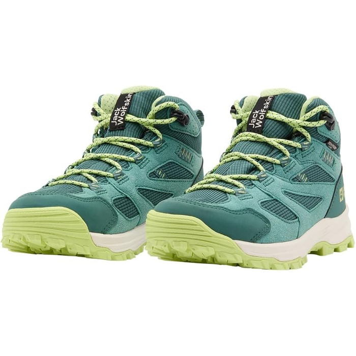 Черевики трекінгові Jack Wolfskin Vojo Tour Texapore Mid K (35 EU, Смарагдовий зелений)