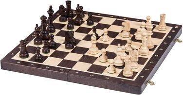 Шахи дерев'яні Square Pro Schach Nr 4 WENGE, шахова дошка та фігури Staunton 4