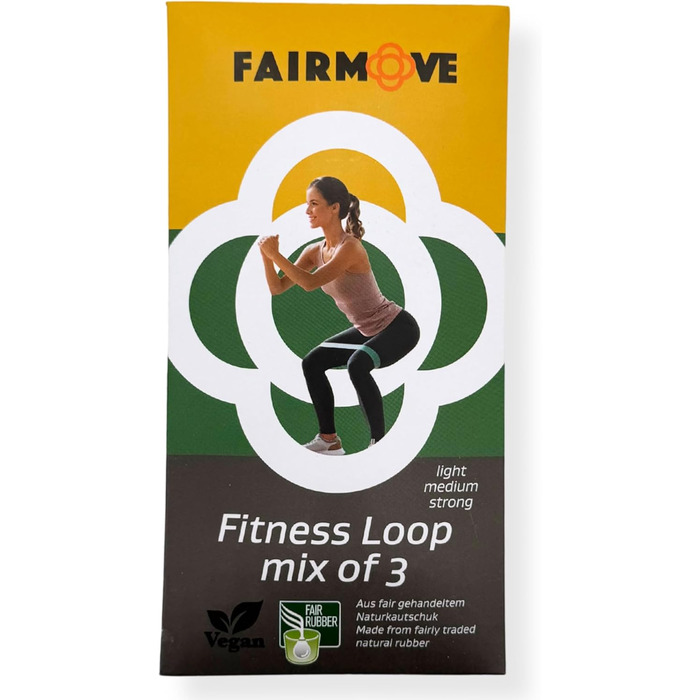 Гумові стрічки FAIR Move для фітнесу: набір 3 шт. з натурального латексу (Theraband) для м'язів, йоги, кроссфіту