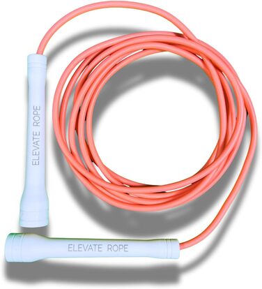 Стрибкове канат Elevate Speed Rope MAX - професійний, 5 мм, 3 м, з міцного PVC, чорний/білий (матовий рожевий)