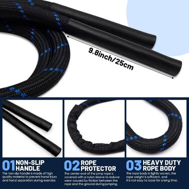 Скакалка IWTBNOA 1.2kg для фітнесу та тренувань, скакалка для схуднення для чоловіків та жінок