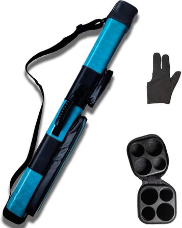 Чохол для більярдного кия Hartschalenkoffer, овальний, для транспортування (A11, блакитний)