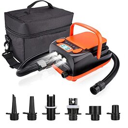 Електричний надувний насос AGPtEK 6000mAh для SUP, матраців, наметів та човнів. 16 PSI, 12V, акумуляторний компресор