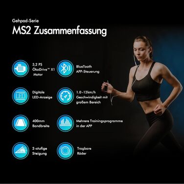 Електричний біговий тренажер BLACK LORD з нахилом 9%, 3.2 PS, 4-в-1 для дому та офісу, 12 програм, динамік, 140 кг, білий