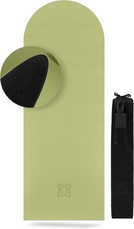 OMNANA SoGRIP Йога-мат з PU та натурального каучуку, нековзкий, 190x70 см, 4 мм – килимок для йоги, фітнесу, пілатесу, посилене зчеплення