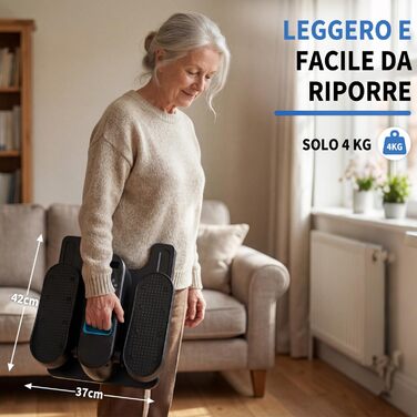 Електричний еліптичний тренажер Amonax для дому, міні крос-тренажер для сидіння, кардіо тренажер під стіл, для людей похилого віку