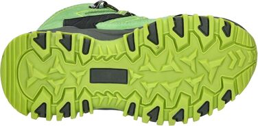 Дитячі трекінгові черевики Brütting Mount Pinos High, 39 EU, зелено-чорні, лимонні акценти