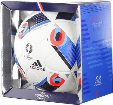 Офіційний футбольний м’яч adidas Euro 2016, розмір 5, біло-блакитний