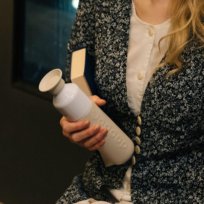 Термос Dopper Insulated Gentle Grey 350 мл – двошаровий, нержавіюча сталь, не протікає, зберігає тепло до 9 годин, холод до 24 годин, для води, кави, чаю