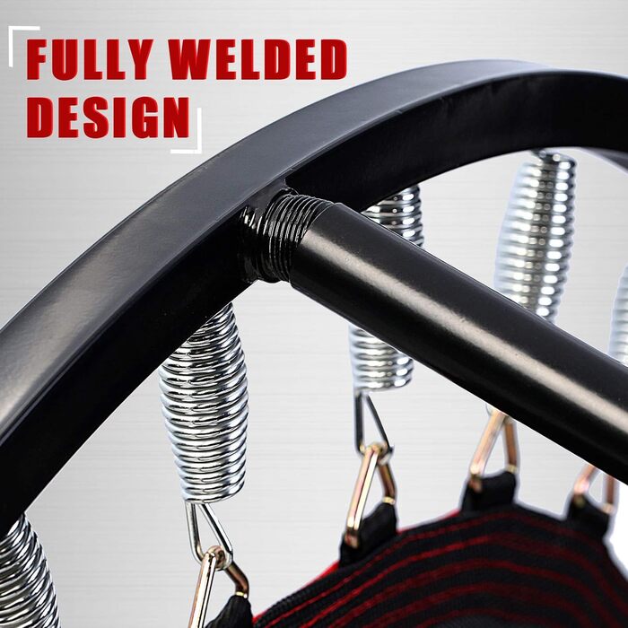 Міні-батут Kanchimi для дому з ручкою, 101.6 см (40 дюймів), чорний