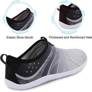 Водні шкарпетки Spesoul для жінок та чоловіків: дихаючі, швидковисихаючі, м'які, для хаду, піших прогулянок, плавання, пляжу, серфінгу, йоги, спорту (38.5/40.5 EU, Al Jiao Blgrey)