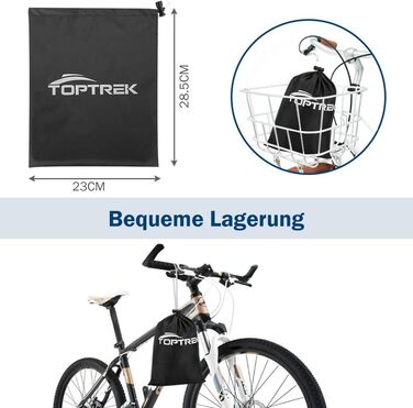 Чохол для велосипеда Toptrek 200x110x70cm, 210D Oxford, водонепроникний, захист від сонця, міцний, з сумкою