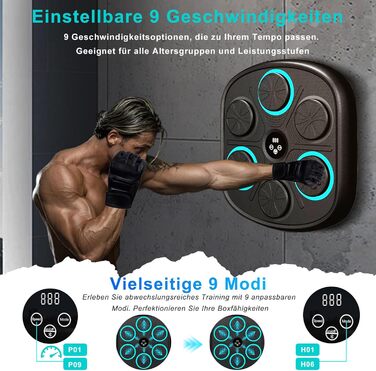 Музична боксерська машина з Bluetooth, для дому та фітнес-клубу, з рукавичками, для дітей та дорослих