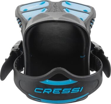 Ласти Cressi Bonete прозорі блакитні S/M — короткі, регульовані, легкі, міцні, для подорожей, для дорослих