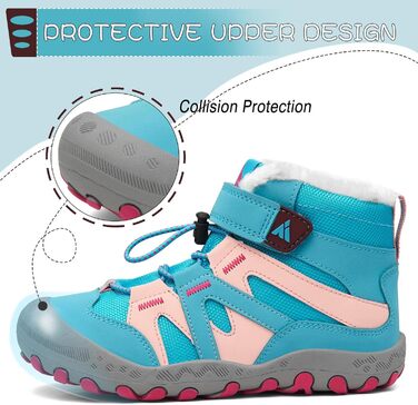 Дитячі зимові черевики Mishansha: теплі, з підкладкою, для хлопчиків та дівчаток, на шнурівці, розмір 24-38 (29 EU), блакитні