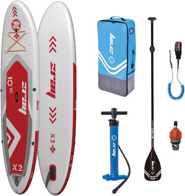 Надувна SUP-дошка Zray X2 330x81x15 см з веслом, насосом і сумкою, червона, Dropstitch