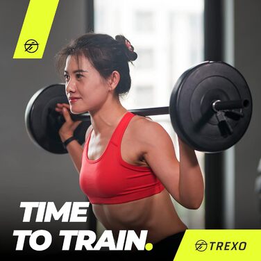 Олімпійський бампер-диск TREXO 10 кг, гумовий, для штанги 50 мм, для кросфіту та силових тренувань