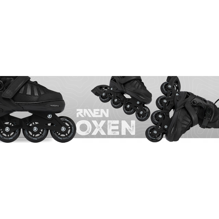 Регульовані ролики RAVEN Oxen, чорні, розмір 46-49