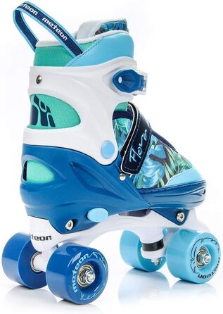Роликові ковзани Meteor Retro Rollschuhe – стиль 80-х для дітей. Quad skate, 5 кольорів, регульований розмір 39-42 (Flora)