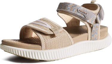 Жіночі трекінгові сандалії KuaiLu: зручні ортопедичні сандалії для піших прогулянок та спорту, літні сандалії з відкритим носком, регульовані на липучках, 41 EU, бежевий