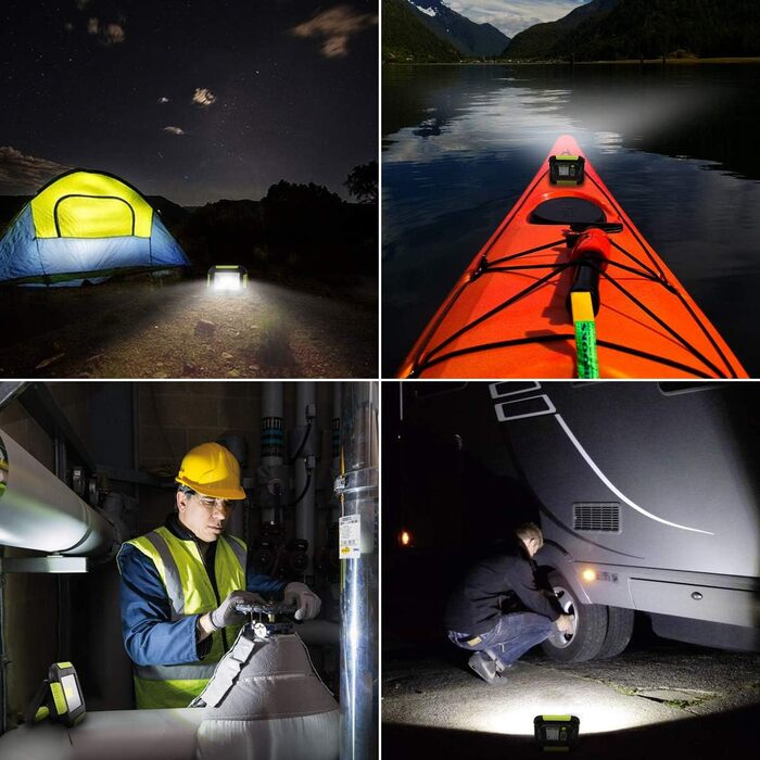 LED кемпінговий ліхтар 10W з акумулятором 4400mAh, 1000lm, 3 режими, димер, для кемпінгу, намету, надзвичайних ситуацій