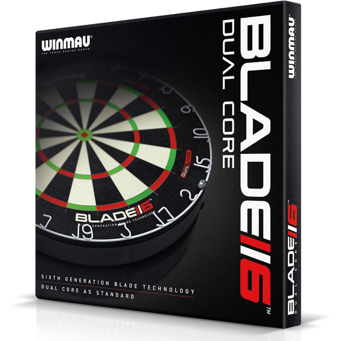 Дартборд WINMAU Blade 6 Dual Core, професійний, класичний, сизалевий