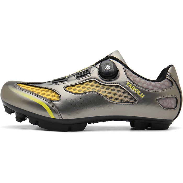 Велосипедні черевики MTB для чоловіків та жінок, сумісні з SPD, унісекс, золоті