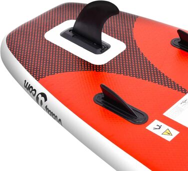 Надувна SUP-дошка LAPOOH 330x76x10 см червона, комплект для сапбордингу з веслом і сидінням