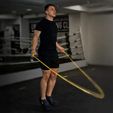 Стрибкове канат Honor Athletics Pro Boxing Seil 3.0 - 5.3 мм, для боксу, чорний