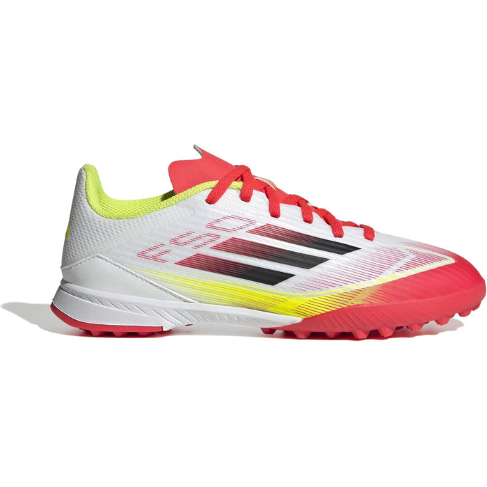 Дитячі футбольні бутси adidas F50 League для гри на траві, розмір 33 EU, білий/чорний/жовтий