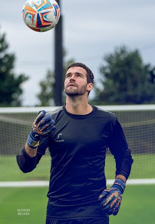 Воротарські рукавички Reusch Attrakt Gold X, унісекс, розмір 10, синьо-золотисто-чорні