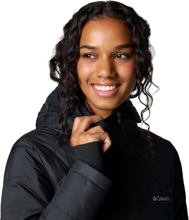 Жіноча зимова куртка-пальто Columbia First Generation Heavenly Long Hooded Jacket, чорна, розмір L