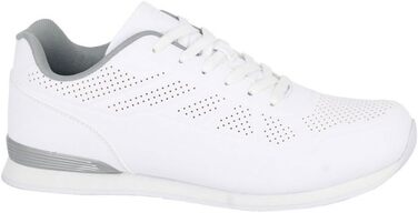 Чоловічі футбольні черевики Dek Herren Penalty з шнурівкою, легкі, для газону, білі/сірі, 43 EU