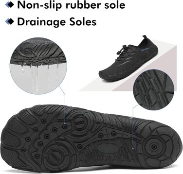 Чоловічі та жіночі аквашузи Mishansha, чорного кольору, розмір 40 EU