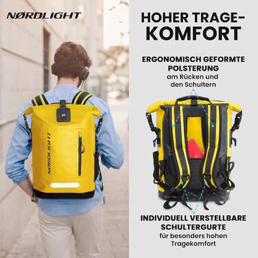 Водонепроникний рюкзак Nordlight Roll Top 25L Hybrid - Dry Bag з відділенням для 15