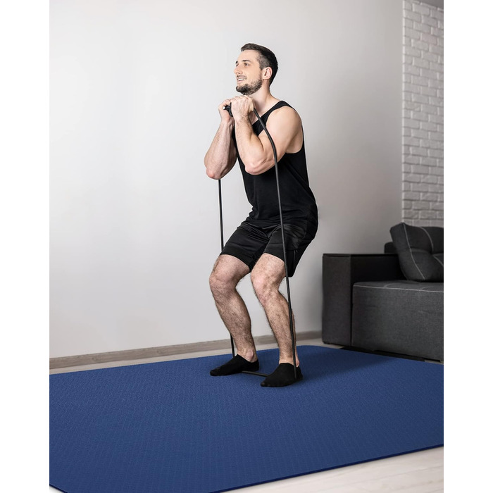 Йогамат CAMBIVO XXL: 183x122 см, 6-12 мм, TPE, з рушником