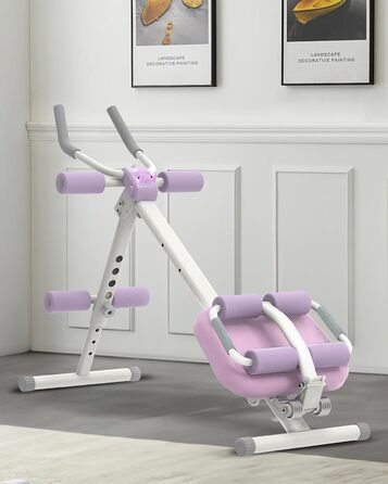 Тренажер для пресу GuuG: компактний складний фітнес-тренажер для дому, фітнес-обладнання для пресу, абдомінальна машина, для чоловіків та жінок, фіолетовий