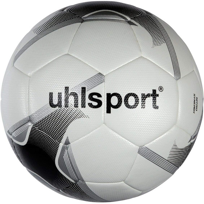 М'яч для футболу Uhlsport Nitro Synergy, розмір 5, білий/чорний, для ігор і тренувань
