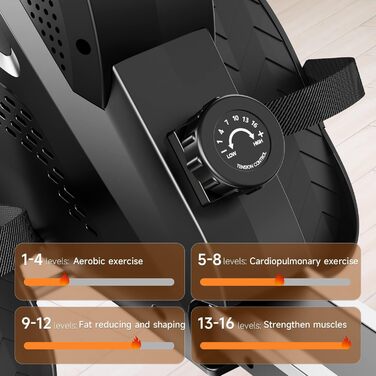 YOLEO Веслувальний тренажер магнітний, тихий для дому, 15 рівнів опору, LCD-дисплей, чорний та білий