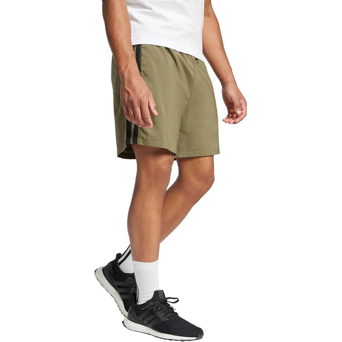 Чоловічі спортивні шорти adidas Performance Essentials Three Stripes (L Tall, Olive Green/Black)