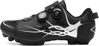 Чоловічі велотуфлі для катання на гірському велосипеді, MTB, для їзди, сумісні з SPD, дихаючі (42 EU, Black A)