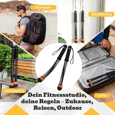 Битва-канат без мотузки з регулюванням - для дому, з силіконовими ручками, чорний. Для тренувань всього тіла, спалювання жиру та силових навантажень